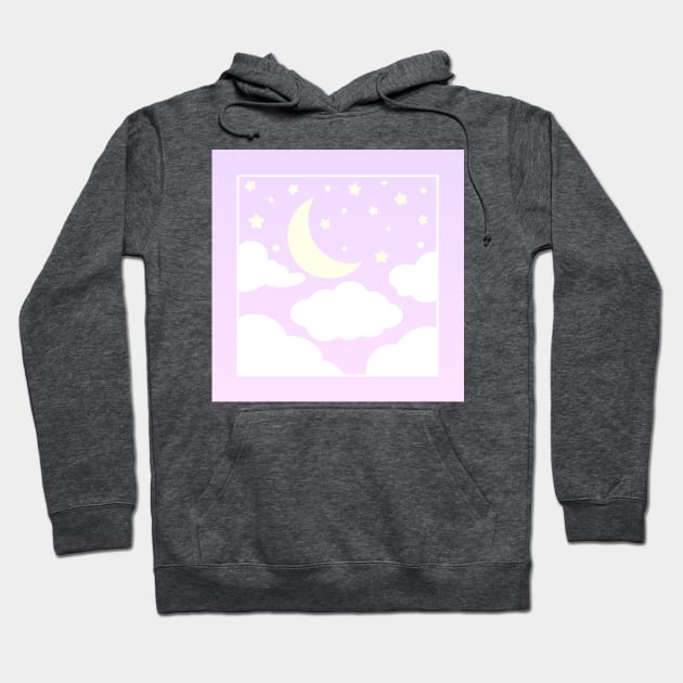 Kawaii Pastel Night Sky Hoodie by strawberrystudio